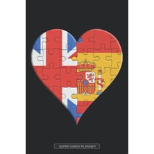 Mey İthalat Planner: British Spanish Flag United Heart Jigsaw Puzzle Flags Of Great Britain Spain