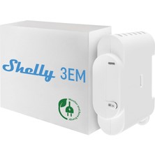 Mey İthalat Shelly 3em | Wi-Fi Kontrollü Akıllı 3 Kanallı Röle Şalteri, Enerji Ölçümü ve Koruma Kontrollü | Alexa ve Google Home Uyumlu | Ios Android Uygulaması | Hub Gerekmez | Akım Izleme