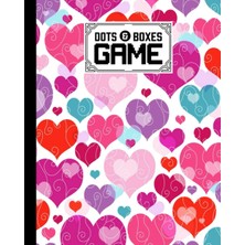 Mey İthalat Dots And Boxes Game: Premium Colorful Hearts Cover Dots And Boxes Game, A Classic Strategy Game - Large And Small Playing Squares, 120 Pages, Size 8" x 10" By Peggy Schmitz