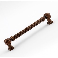 Mey İthalat Talas 160 mm Çizgili Antik Bakır Metal Kulp Mobilya Çekmece Mutfak Dolabı Dolap Kulpları Kulb 16 cm