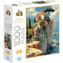 Mey İthalat Ca Games Tepedeki Ev 1000 Parça 2,2mm Kalınlık 48X68CM Profesyonel Hobi Puzzle Yapboz Serisi
