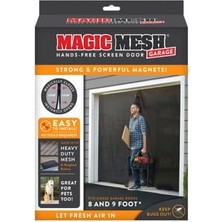 Mey İthalat Magic Mesh Garaj - Eller Serbest Manyetik Ekran Kapısı, Tek Garaj Kapılarına Uyar - 8 ve 9 Ayak