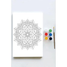 Mey İthalat Postermanya (PSTER21616) Mandala Tuval Kanvas Tablo Boyama Hobi Seti 8 (40X60CM)