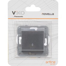 Mey İthalat Viko Novella/trenda Füme Işik Veavien Mekanizma+Düğme Kapak Çabuk Bağlanti Çarpma Karşıtı Çocuk Korumalı