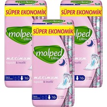 Mey İthalat Molped Ultra Süper Ekonomik 16'lı Gece x 3 Adet