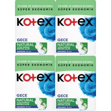 Mey İthalat Kotex Natural Gece Hijyenik Ped 14'lü 4 Adet