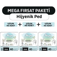 Mey İthalat Sleepy Bio Natural Premium Plus Hijyenik Ped Mega Fırsat Paketi Uzun 120 Adet