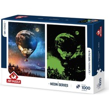 Mey İthalat Art Puzzle Ay'a Yolculuk 1000 Parça Neon Puzzle