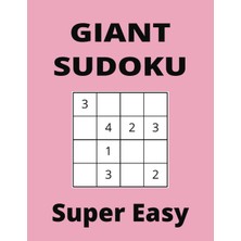 Mey İthalat Independently Published Gıant Super Easy Pink Sudoku Book, 4x4 Puzzles, 50 Pages, 8.5X11