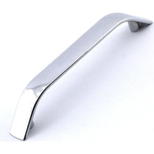 Mey İthalat BADEM10 10 Adet Alara Kulp Mobilya Mutfak Dolabı Çekmece Dolap Kulpları Kapak Kulpu Krom Renk 96 mm Metal