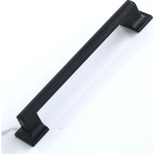Mey İthalat BADEM10 Gama 128 mm Siyah Kulp Metal Mutfak Mobilya Çekmece Dolabı Dolap Kulpları Kapak Kulbu Kulpu 12.8 cm