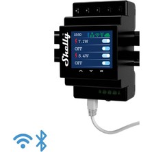 Mey İthalat Shelly Pro 4pm | Wlan, Lan ve Bluetooth 4 Kanallı Röle Şalteri, Tüketim Ölçümü ile – 40 A | Dın Ray Şapka Rayı | Alexa ve Google Home ile Uyumlu | Ios Android Uygulaması | Cihazlardan Uzaktan Kumanda