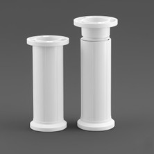 Mey İthalat Ayarlanabilir 1 Adet 15 cm Beyaz Plastik Ayak Dolap Mobilya Tezgah Yükseltici Yükseltme Ayağı