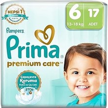 Mey İthalat Prima Bebek Bezi Premium Care 6 Numara 17 Adet