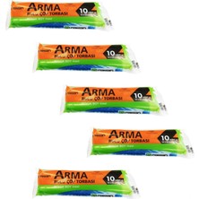 Mey İthalat Arma Standart Büyük Boy 50 Litre Çöp Torbası Poşeti / 65 x 80 cm - Mavi - 10 Adetlik 5 Rulo