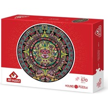 Mey İthalat Art Puzzle Aztek Güneş Taşı 570 Parça Round Puzzle