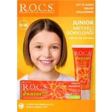 Mey İthalat R.o.c.s. R.o.c.s Junior Çocuklar Için Bitkisel Içerikli Diş Macunu 6-12 Yaş Meyveli Gökkuşağı (1 x 60 Ml)
