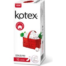 Mey İthalat Kotex Günlük Ped Uzun 16'lı 1 Paket