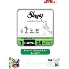 Mey İthalat Sleepy Natural Ultra Hassas Hijyenik Ped Normal 24 Adet Ped ve Rosıe