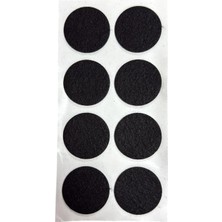 Mey İthalat Siyah Keçe 8 Adet 5 cm Yuvarlak Yapışkanlı Sandalye, Masa, Koltuk Altı Parke Koruma Keçesi