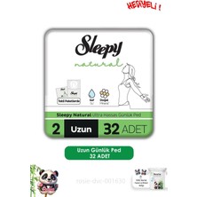 Mey İthalat Sleepy Natural Ultra Hassas Günlük Ped Uzun 32 Adet Ped ve Rosıe