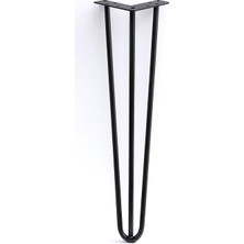Mey İthalat Martı Siyah Metal Sehpa Ayağı 71 cm Tekli Masa Ayağı Dayanıklı Mobilya Destek Ayağı Yükseltici Model