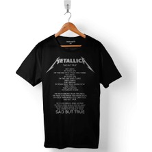 Kendim Seçtim Metallica Sad But True Depresyon Şiiri Baskılı Tişört Unisex T-Shirt
