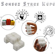 Mey İthalat Stres Küpü Sonsuz Küp Fidget Popit (Beyaz)