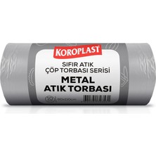 Mey İthalat Metal Atıklar Çöp Torbası 10'lu 80×110 Cm, Yırtılmaz, Yüksek Kapasite, Çift Katlı, Geri Dönüştürülebilir Çöp Poşeti, Fabrika, Atölye, Inşaat Şantiyesi, Kafe, Restoran, Ev, Okul, Kamu, Site