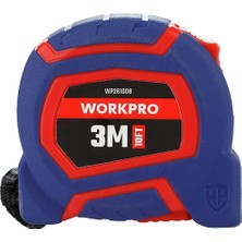 Mey İthalat Workpro WP261008 3MX16MM/10FT. Naylon Kaplama Sarı Çelik Şerit Metre