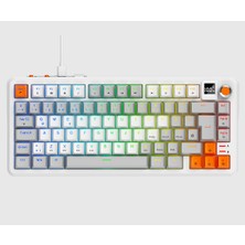 Bronzturq MK1173 Rainbow Red Switch Üç Modlu (Usb+2.4g +Bt) Mekanik Klavye