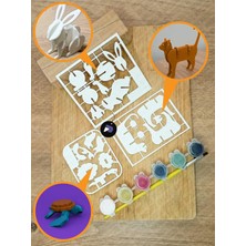 Mey İthalat Postermanya Boyanabilir Hayvanlar Maket Seti, 3 Eğitici Maket, 3D Montessori Oyuncak,çocuklar Için Aktivite Hobi