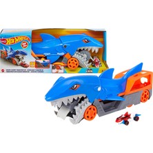 Mey İthalat Hot Wheels Köpek Balığı Taşıyıcı Hot Wheels Köpek Balığı Taşıyıcı Oyun Seti, 1 Adet 1:64 Ölçekli Araba Içerir, 4-8 Yaş Arası Çocuklar Için GVG36 GVG36