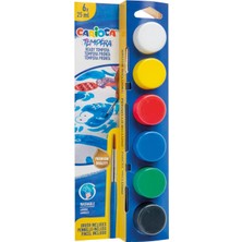 Mey İthalat Carioca Tempera Suluboya Süper Yıkanabilir Fırçali 6 * 25 ml 6 Renk Karışık