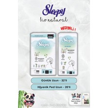 Mey İthalat Sleepy Günlük Ped Uzun 32'li ve Hijyenik Uzun 20'li Bio Natural ve Rosie
