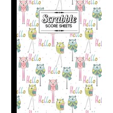 Mey İthalat Scrabble Score Sheet: Owls Scrabble Score Sheet, Scrabble Game Record Book For Up To 4 Players, Scrabble Game Sheets For Board Game Words Building, 121 Pages, Size 8" x 10"