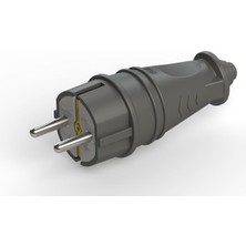 Mey İthalat Nead Kauçuk Topraklı Erkek Fiş 4001 | 16A 220-230V | 2p+Topraklı | Sanayi Tipi Dayanıklı Fiş | Yerli Üretim