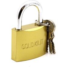 Mey İthalat BADEM10 Gold Kilit Döküm Sarı Asma Kilit 50 mm