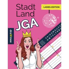 Mey İthalat Independently Published Stadt Land Jga Frauen - Junggesellinnenabschied Spiel - Geschenk Für Braut, Trauzeugin & Team Bride: Spielblock Mit 35 Blatt Din-A4 (Seiten Zum Ausschneiden)
