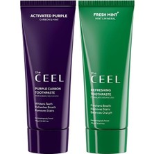 Mey İthalat The Ceel 2'li Ağız Bakım Seti - Aktif Mor Karbon Diş Macunu (75G) ve Fresh Mint Naneli Diş Macunu (75G) - Leke Karşıtı, Florürlü ve Ferah Nefes Destekleyici Günlük Rutin