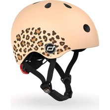 Mey İthalat Scoot & Ride Unisex Youth Leopard Print Scoot And Ride Helmet, Xxs-S (45-51 Cm)F