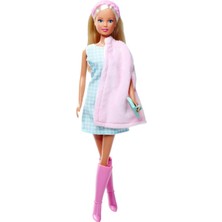Mey İthalat Simba, 105733678, Steffi Love Cape Fashion, Steffi Bir Elbise ve Pelerin Giyiyor, Bot, Saç Bandı ve Özel Tasarım Çantası, 29 cm