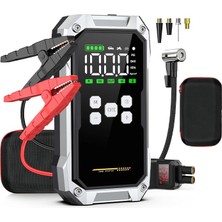Mey İthalat Groove F04 21600 Mah, 6000A Tepe Akımı Profesyonel Akü Takviye Cihazı + Lastik Şişirme Kompresörlü Taşınabilir Jump Starter Dizel ve Benzinli Araçlar Için