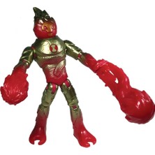 Mey İthalat Ben 10 -Ben 10 BEN66A10 Aksiyon Figürleri Metalik Tema-Heatblast