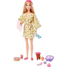 Mey İthalat Barbie Bebek ve Aksesuarlar Barbie ve Yavru Köpeği, Çocuklar Için Oyuncaklar, Kişisel Bakım Spa Günü HKT90