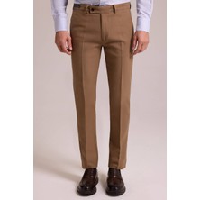 Ysf Erkek Camel Regular Fit Kanvas Pantolon