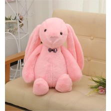 Mey İthalat Uyku Arkadaşım Papyonlu Uzun Kulak Bunny Peluş Tavşan 65 cm (Pembe)