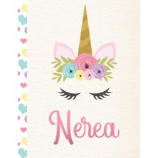 Mey İthalat Nerea: Personalized Unicorn Sketchbook For Girls With Pink Spanish/mexican/latina Name - 8.5X11 110 Pages. Doodle, Draw, Sketch, Create!