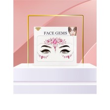 Brf Store Shopletsell Bearpear Pembe Renkli Kendinden Yapışkanlı Kristal Yüz Taşı Face Sticker