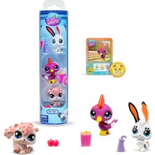 Mey İthalat Littlest Pet Shop Bandai Park Pets BF00598 Seti, 3 Evcil Hayvan, Aksesuar, Koleksiyon Kartı ve Sanal Kod, 7. Nesil, Evcil Hayvanlar #99, #100, #101, 4 Yaşından Büyük Çocuklar +